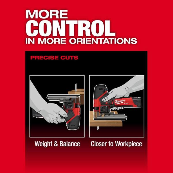 Milwaukee - M12 12V Fuel Lithium-Ion Cordless Jig Saw with M12 XC 4.0 Ah Battery Pack