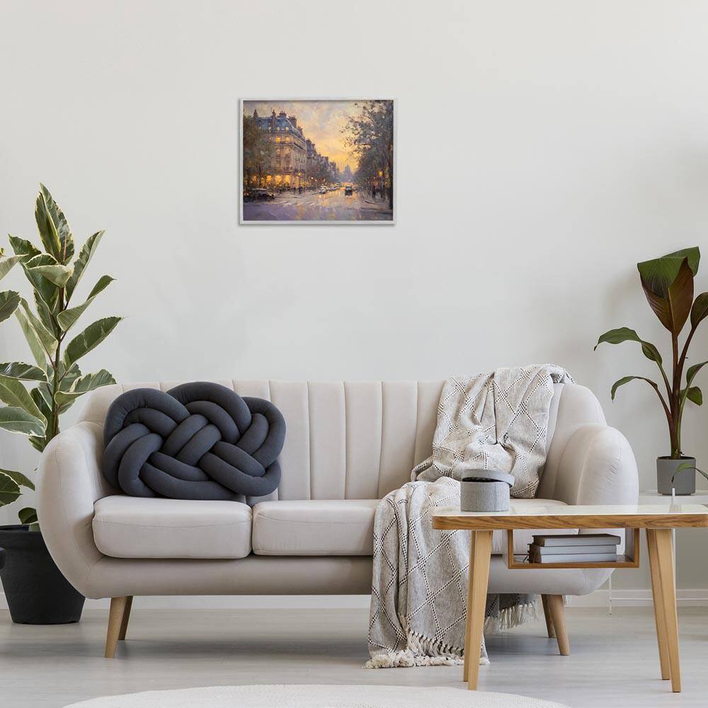 Vintage City Street View by Petal Prints Design Gray Framed Abstract Giclee Art Print 16 in. x 20 in. price history on PriceWatchPro