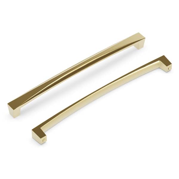 HICKORY HARDWARE Crest Collection Pull 8-13/16 in. (224 mm) Center to Center Champagne Bronze Finish Modern Bar Pull Zinc