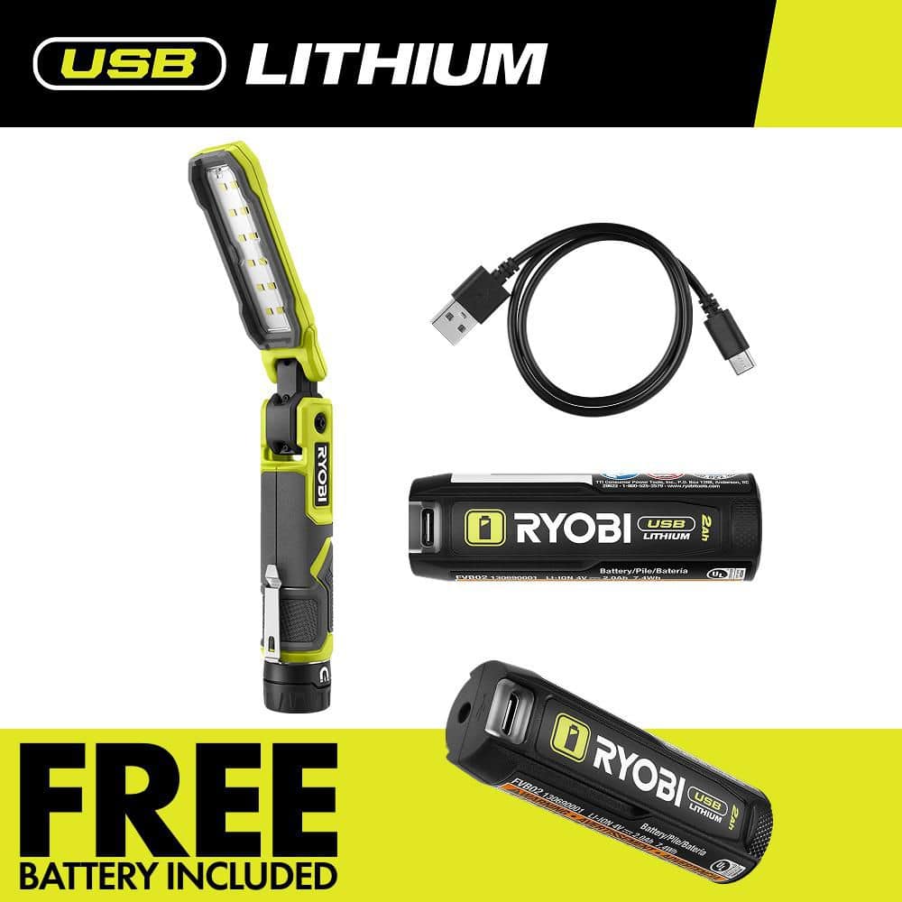 RYOBI USB Lithium Inspection Light Kit with 2.0 Ah Battery