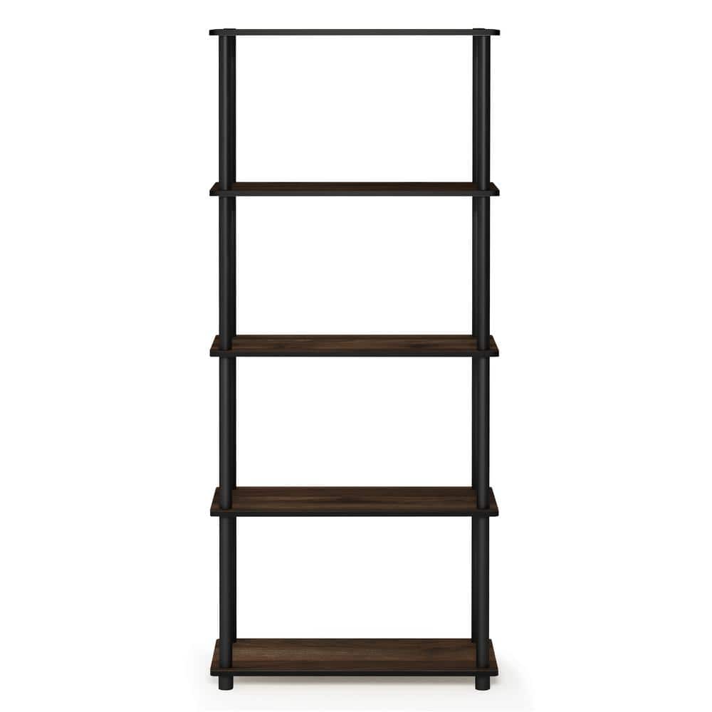 Columbia Walnut & Black 5-Tier Water-Resistant Multipurpose Shelf
