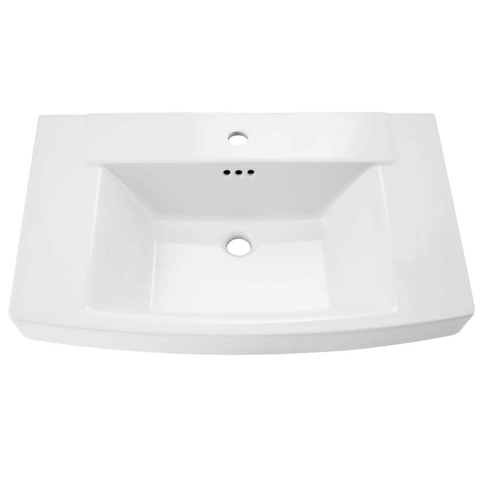 Townsend 5 in. Pedestal Sink Basin in White
