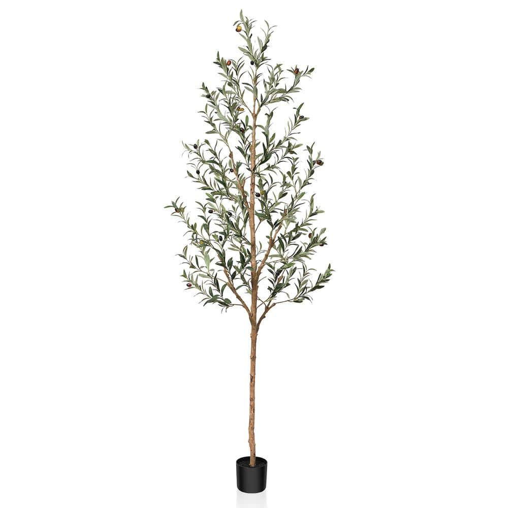 DR.Planzen 7 ft. Artificial Olive Tree, Lifelike Fruits and Natural ...