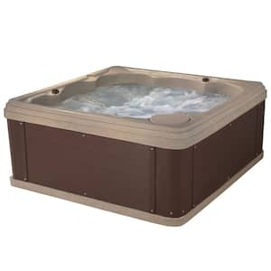 Inland 6-Person 24-Jet 120-Volt, Hot Tub Lounge Seating with Massage Features, Cobblestone