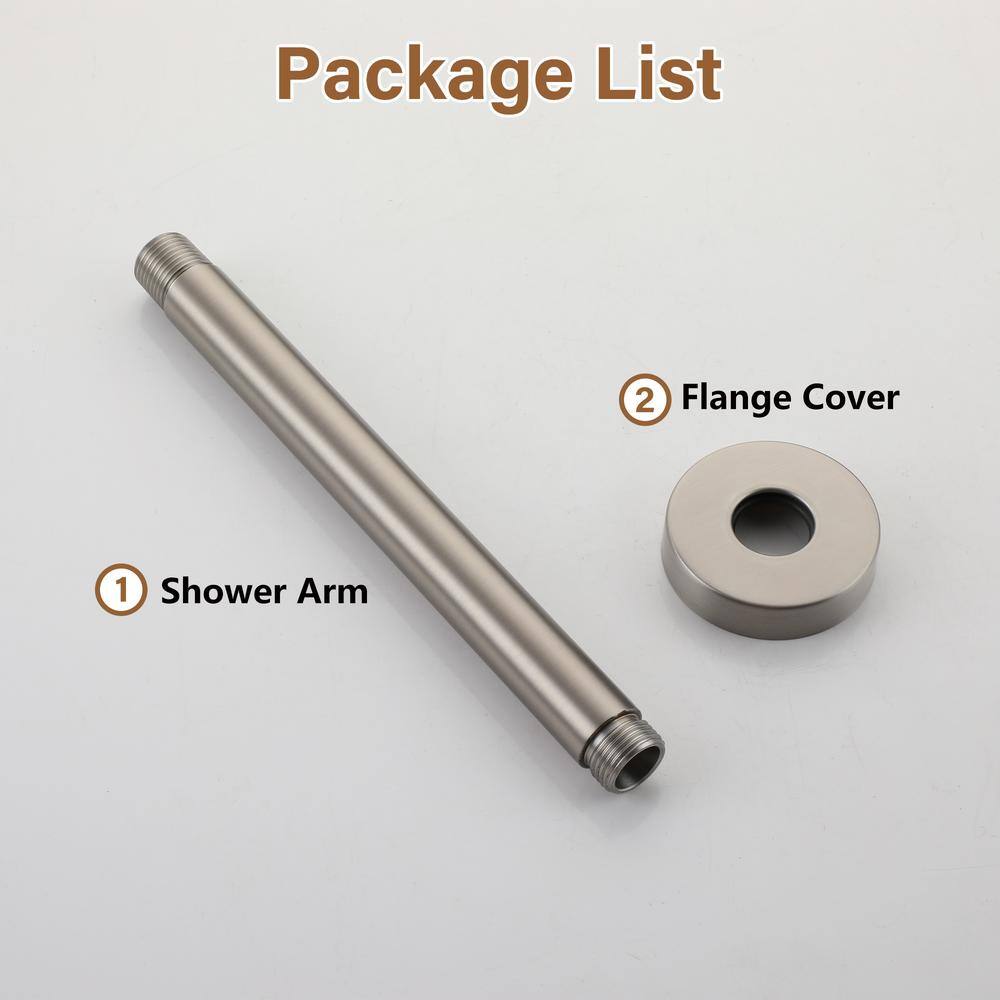8-Inch Brushed Nickel Ceiling Mounted Shower Arm