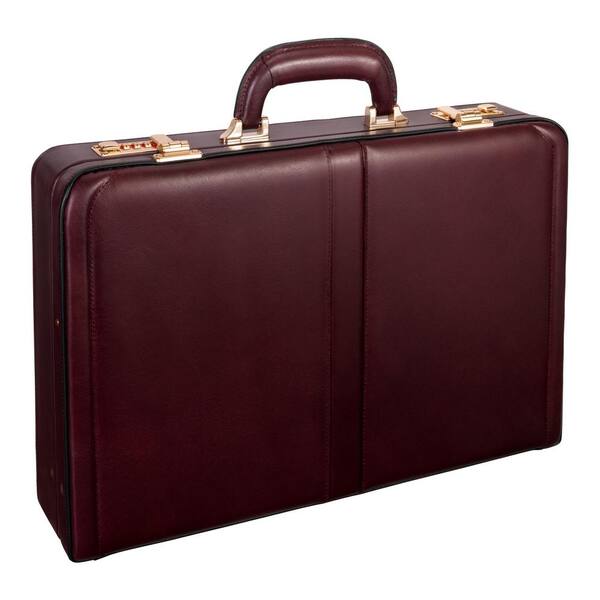 Burgundy Leather Briefcase - lingerose.com