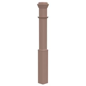 Stair Parts 4090 55 in. x 5 in. Unifinished Hard Maple Adjustable Base Box Newel Post for Stair Remodel