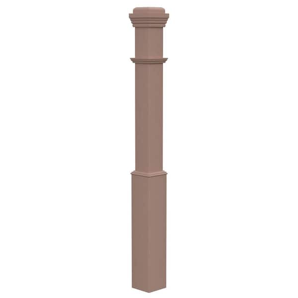 EVERMARK Stair Parts 4090 55 in. x 5 in. Unifinished Hard Maple Adjustable Base Box Newel Post for Stair Remodel