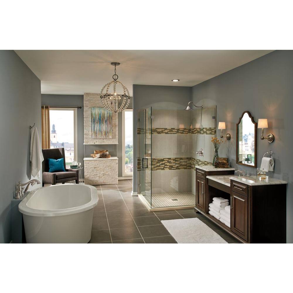 Stainless Steel Widespread Bathroom Faucet with Drain Assembly
