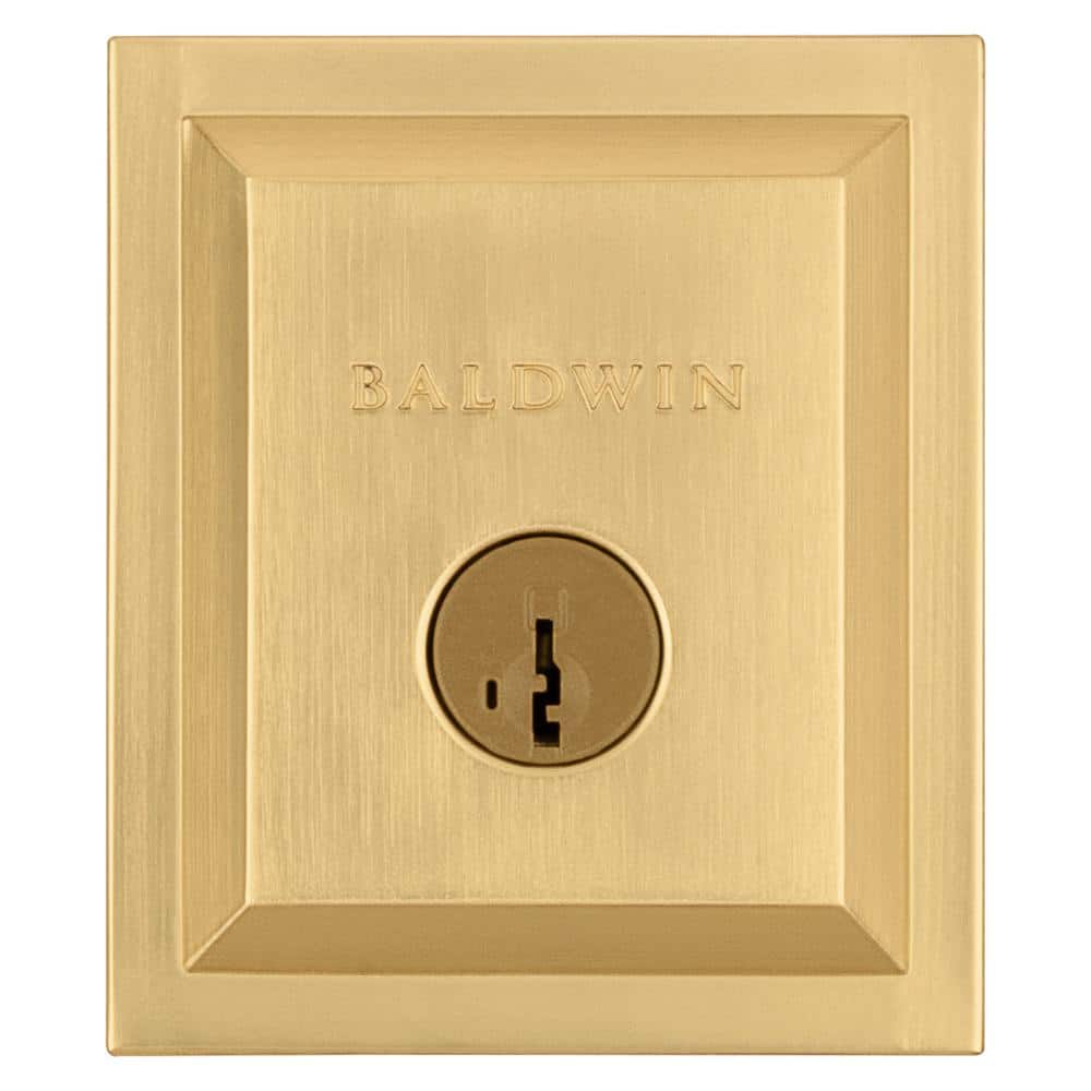 Prestige Satin Brass Low Profile Single Cylinder Deadbolt