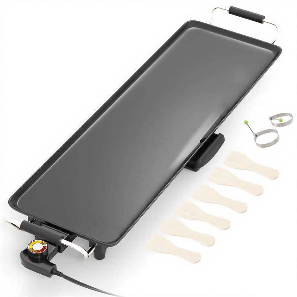 HONEY JOY 27 in. Large Portable Teppanyaki Electric Grill in Black