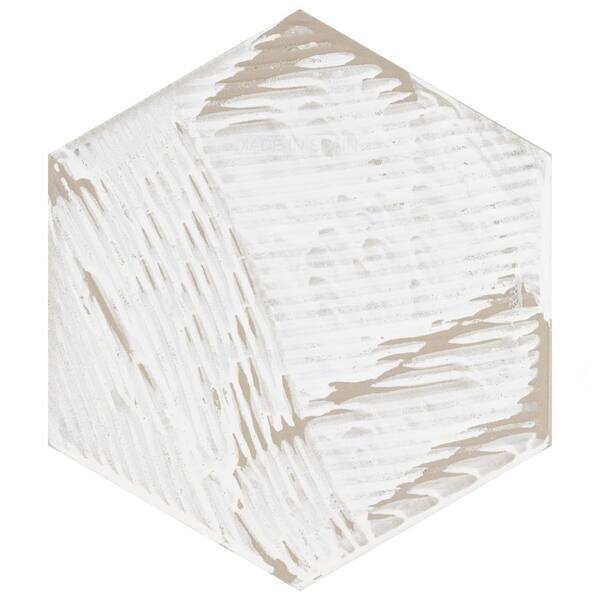 Merola Tile Stella Hex Night 8-5/8 in. x 9-7/8 in. Porcelain