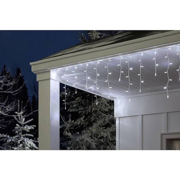 Lot Of 4 Home Accents Cool White 200 LED Dome Icicle Lights Christmas Wedding 