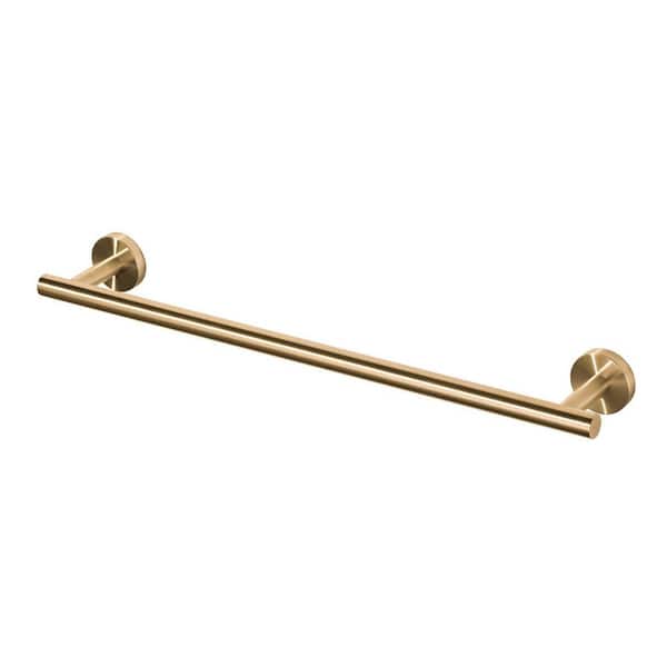 1 Pack 20 in. Stainless Steel Wall Mounted Single Towel Bar in Gold