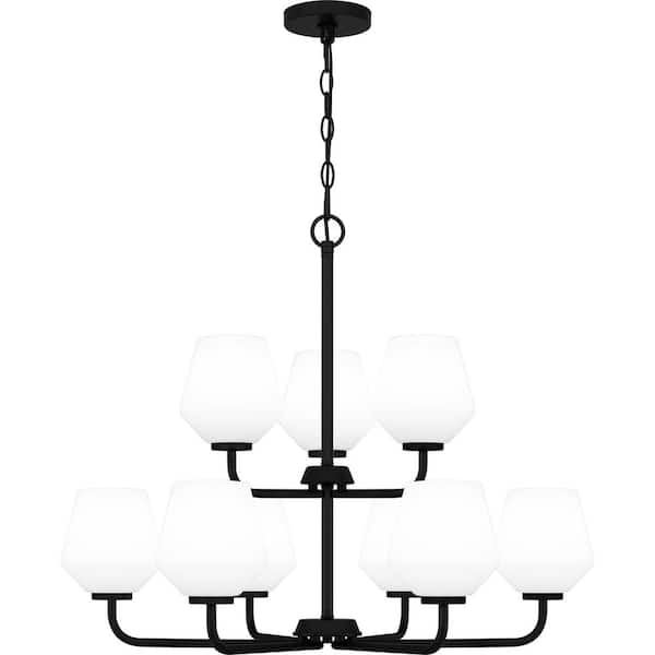 Quoizel Nielson 9 Light Matte Black Chandelier