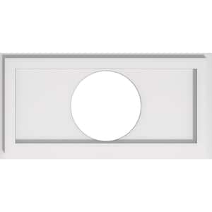 1 in. P X 18 in. W X 9 in. H X 6 in. ID Rectangle Architectural Grade PVC Contemporary Ceiling Medallion