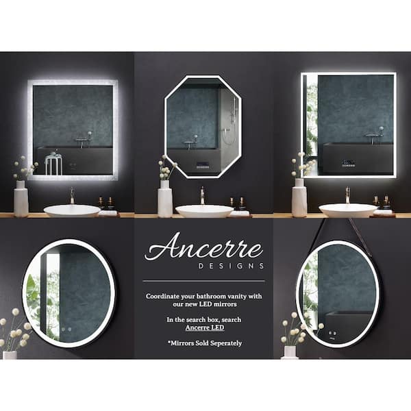Ancerre Designs Audrey 60 in. W x 22 in. D Vanity in White with Marble  Vanity Top in Carrara White with White Basin VTS-AUDREY-60-W-CW - The Home  Depot