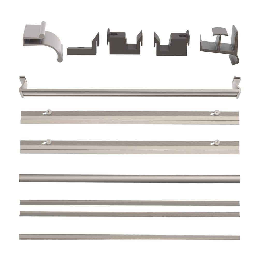 Alliance Pro 60" Brushed Nickel Semi-Frameless Sliding Shower Door