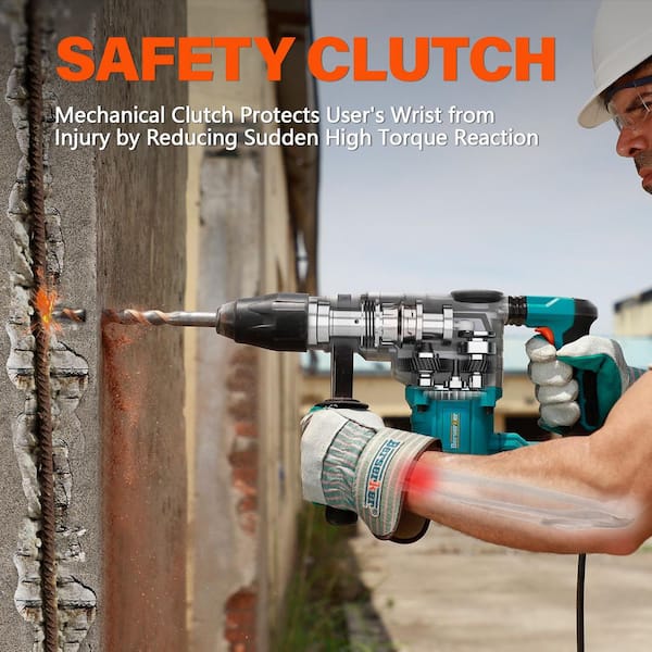 13 Amp 1-9/16 in. Corded Variable Speed SDS-Plus Concrete/Masonry Rotary Hammer Drill with Carrying Case