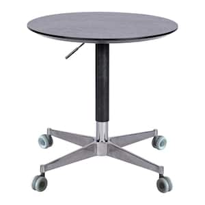 360 Swivel Movable Adjustable Coffee Table in Black Counter Bar Height Aluminum Star Base for Dining Room Kitchen