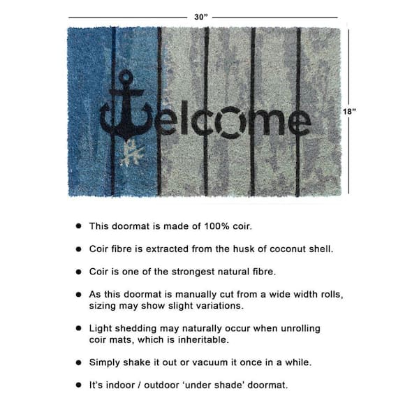 Verzoekschrift Sympathiek roem RugSmith Multi Welcome Anchor Plank 18 in. x 30 in. Doormat DM8886 - The  Home Depot