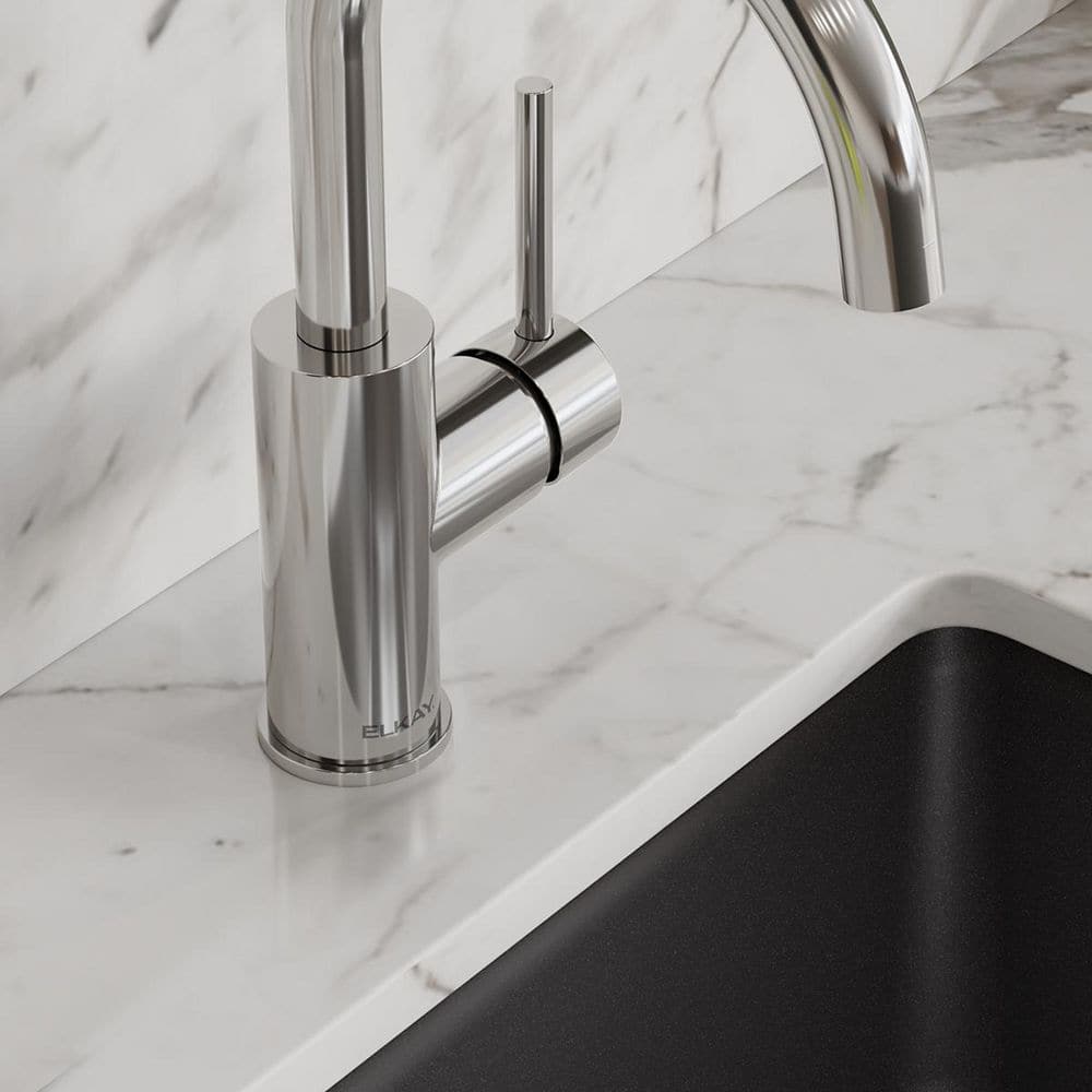 Elkay Avado Chrome Single Hole Bar Faucet with Pull-out Spray