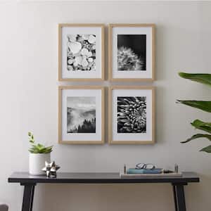 11" x 14" Matted to 8" x 10" Ash Gallery Wall Picture Frames (Set of 4)