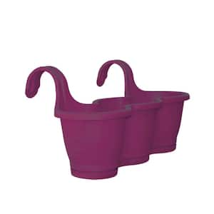 21 in. x 10 in. Bordeaux Plastic Hook Triple Planter Quantity Box (210-Piece)