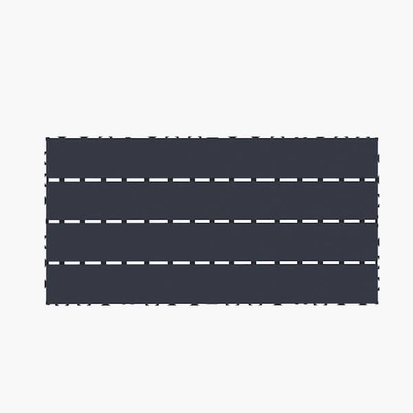 Tidoin Outdoor 2 ft. x 1 ft. Composite Deck Tile in Dark Gray (24 Per Box)