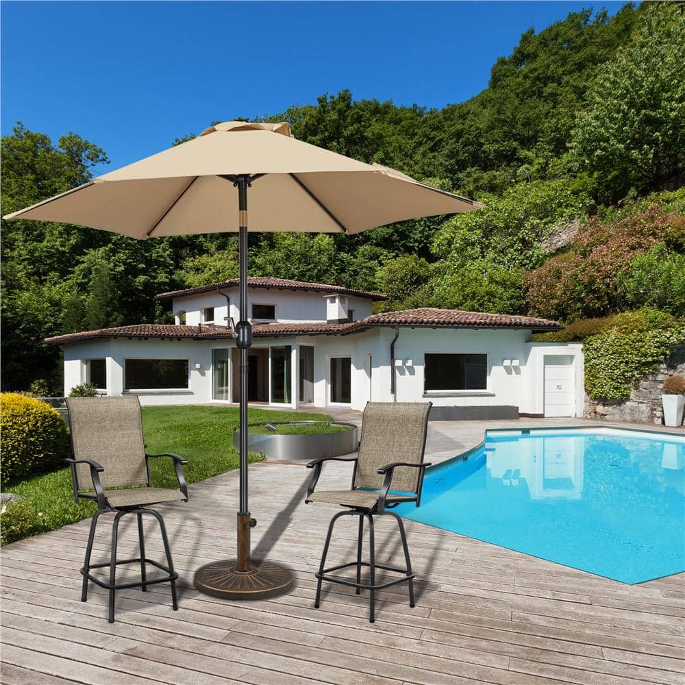 Bronze Heavy Duty Round Metal Patio Umbrella Base