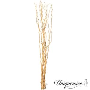 12-Pieces Natural Dry Branches Authentic Willow Sticks, Home Decoration & Wedding Craft 70 in, Peeled white, Vase Filler