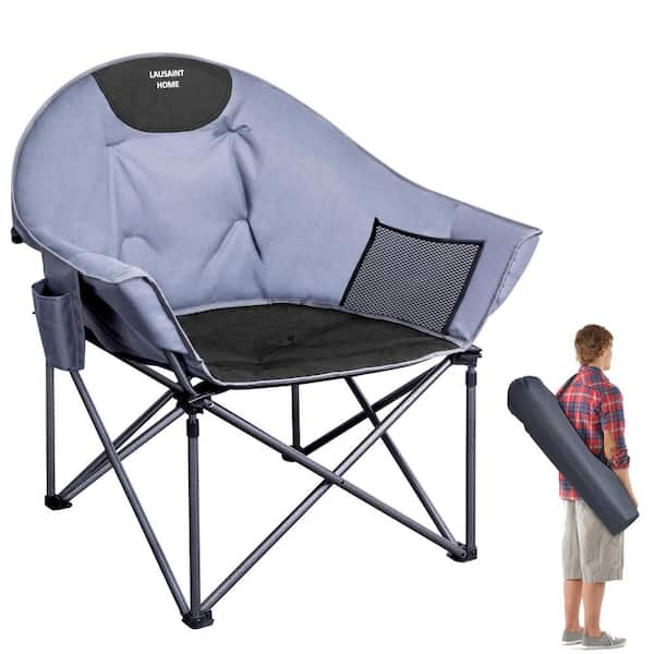 AOPSPS Oversized Camping Chairs, Folding Patio Padded Lawn Chair with Carrying Bag