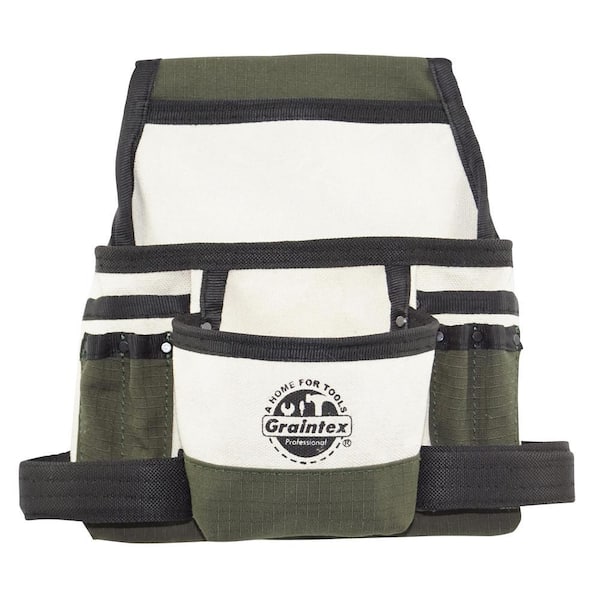 9-Pocket Canvas Nail and Tool Pouch