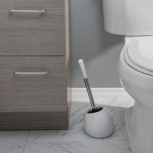 Bath Bliss Toilet Brush and Holder with Rim Scrubber