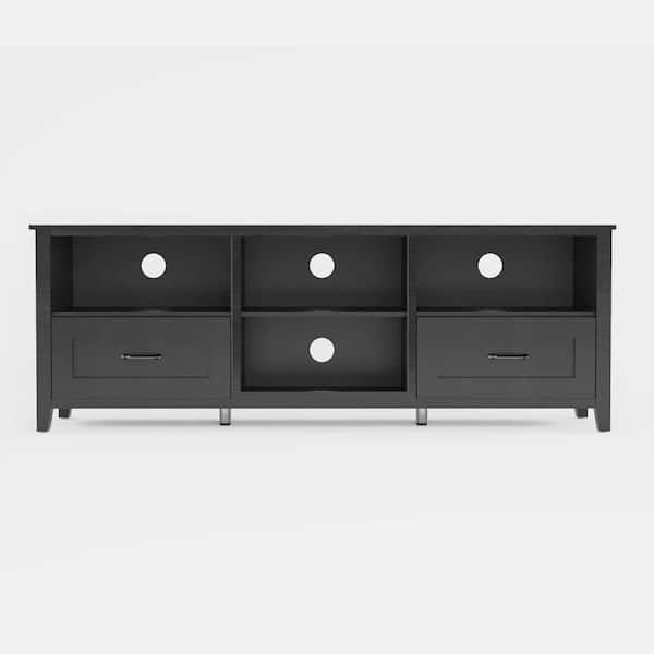 wetiny BlackTV Stand Fits TVs up to 60 in.