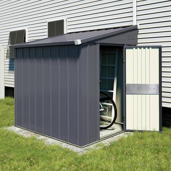 Reviews for VEIKOUS 4 ft. W x 6 ft. D Metal Leanto Shed Storage Shed