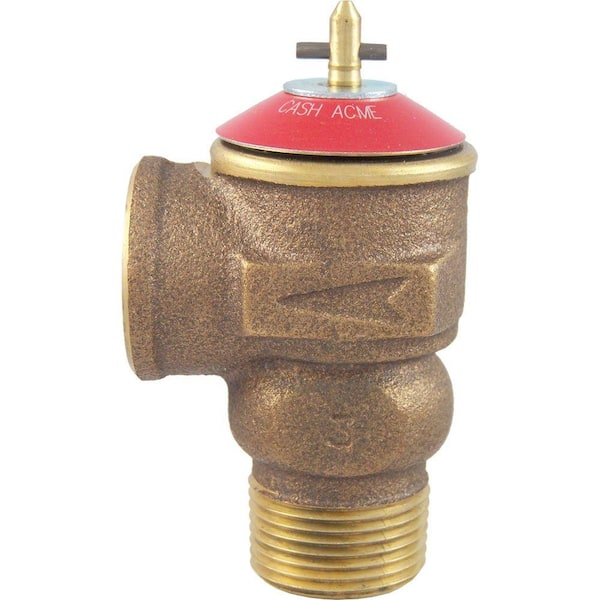 Cash Acme 3/4 in. Brass Male Inlet x 3/4 in. Female Outlet Fwol Pressure Relief Valve