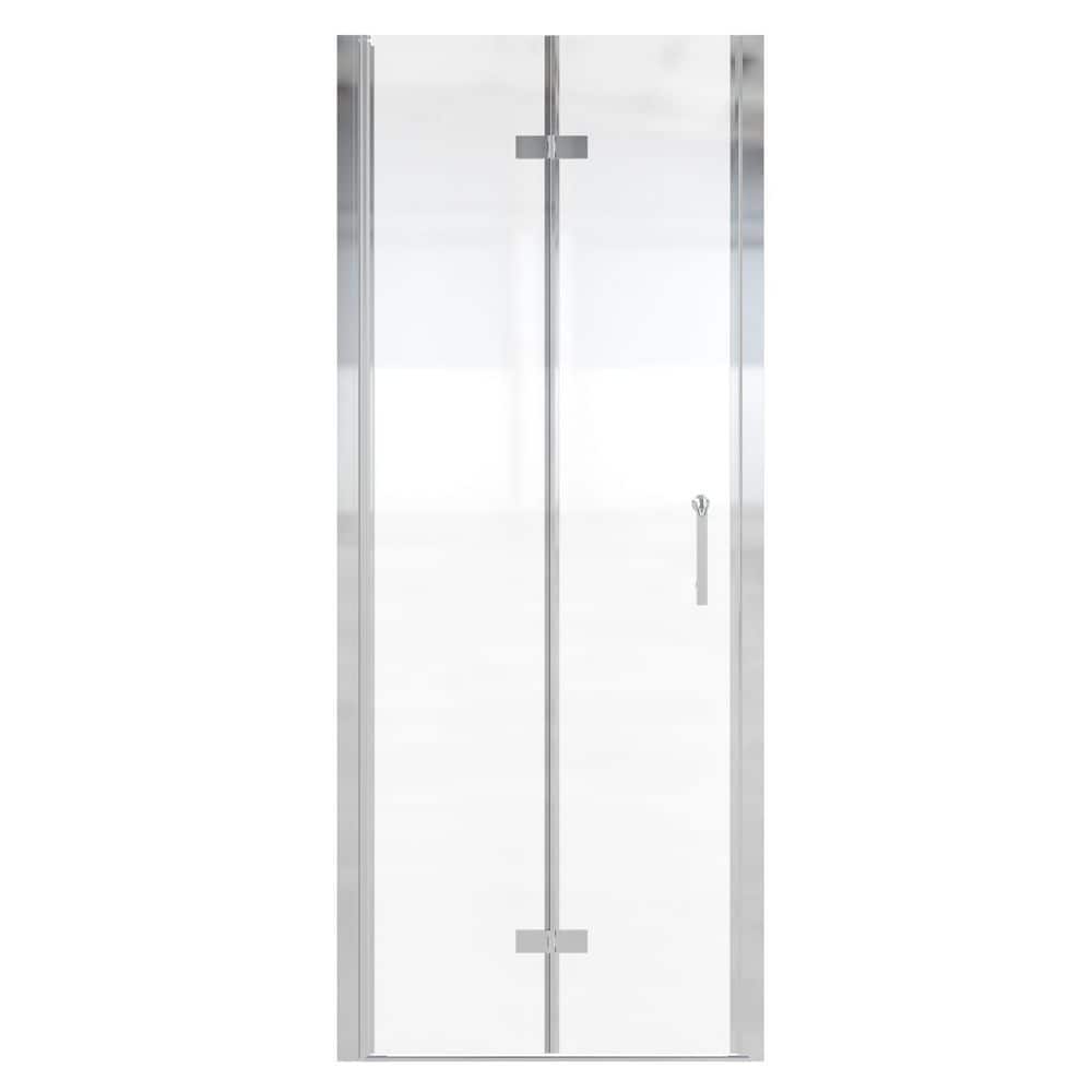 36 to 37-1/4 in. W x 72 in. H Bi-Fold Frameless Shower Doors in Brushed Nickel with Clear Glass & double handle price history on PriceWatchPro
