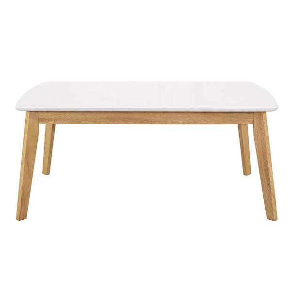 Walker Edison Furniture Company Retro Modern Coffee Table - White/Natural