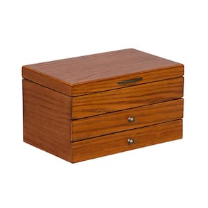 Selma Wooden Jewelry Box in Walnut Finish