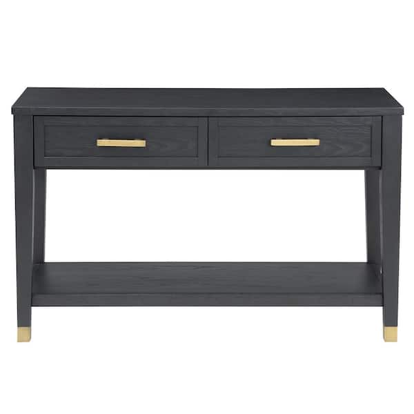 Steve Silver Yves 48 in. Charcoal Rectangle Sofa Table