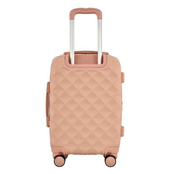 Kensie 20 in. Dusty Pink Rolling Expandable Carry-On Luggage KN