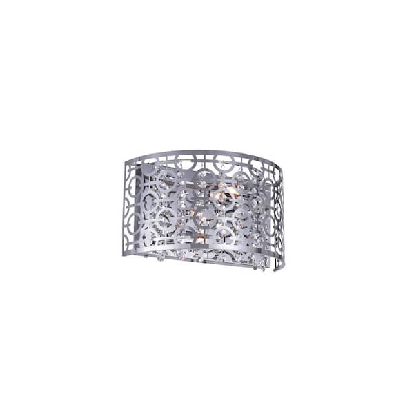 CWI Lighting Galant 2 Light Wall Sconce With Chrome Finish