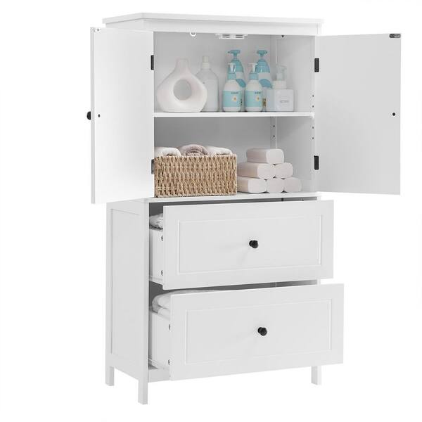 XUJMK 24 in. W x 12 in. D x 43 in. H White Linen Cabinet
