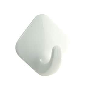 Self-Adhesive Diamond Single Robe Hook White