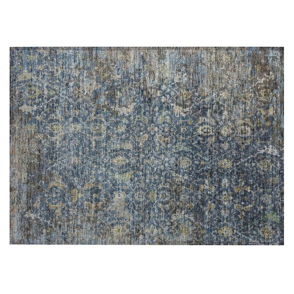 Chantille Machine Washable Indoor/Outdoor Abstract ACN2359 Navy 2 ft. x 3 ft. Accent Rug