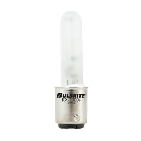 Bulbrite KX-2000 20-Watt T3 Krypton/Xenon Light Bulb with Double-Contact Bayonet (BA15D) Base, Frost, 2700K (2-Pack)