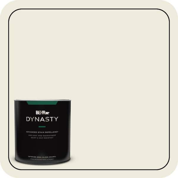 BEHR DYNASTY 1 qt. #PPU10-14 Ivory Palace Semi-Gloss Enamel Interior Stain-Blocking Paint & Primer