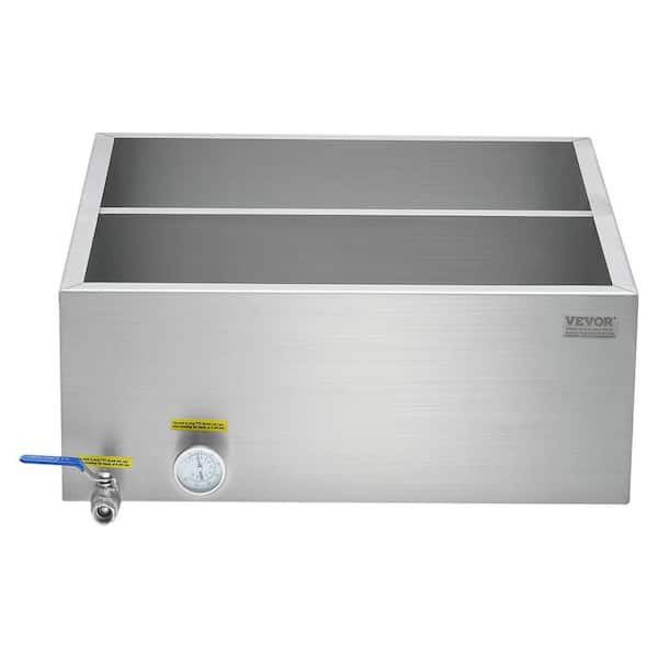 Maple Syrup Evaporator Pan, 23.6 Gal. 343-Cups of 8.8 oz. Maple Syrup Flat Evaporator Pan, Stainless Steel, Cookware Set