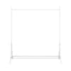 Siavonce 47 in. W x 52 in. H Garment Metal Clothes Rack Freestanding Hanger Multi-Functional Single Pole Bedroom Rack, White XMJ-P201093